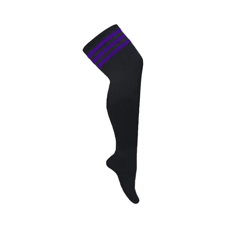 Royal Midnight Striped Thick Thigh Tribe Thigh High Plus Size Socks More To Love Consignment