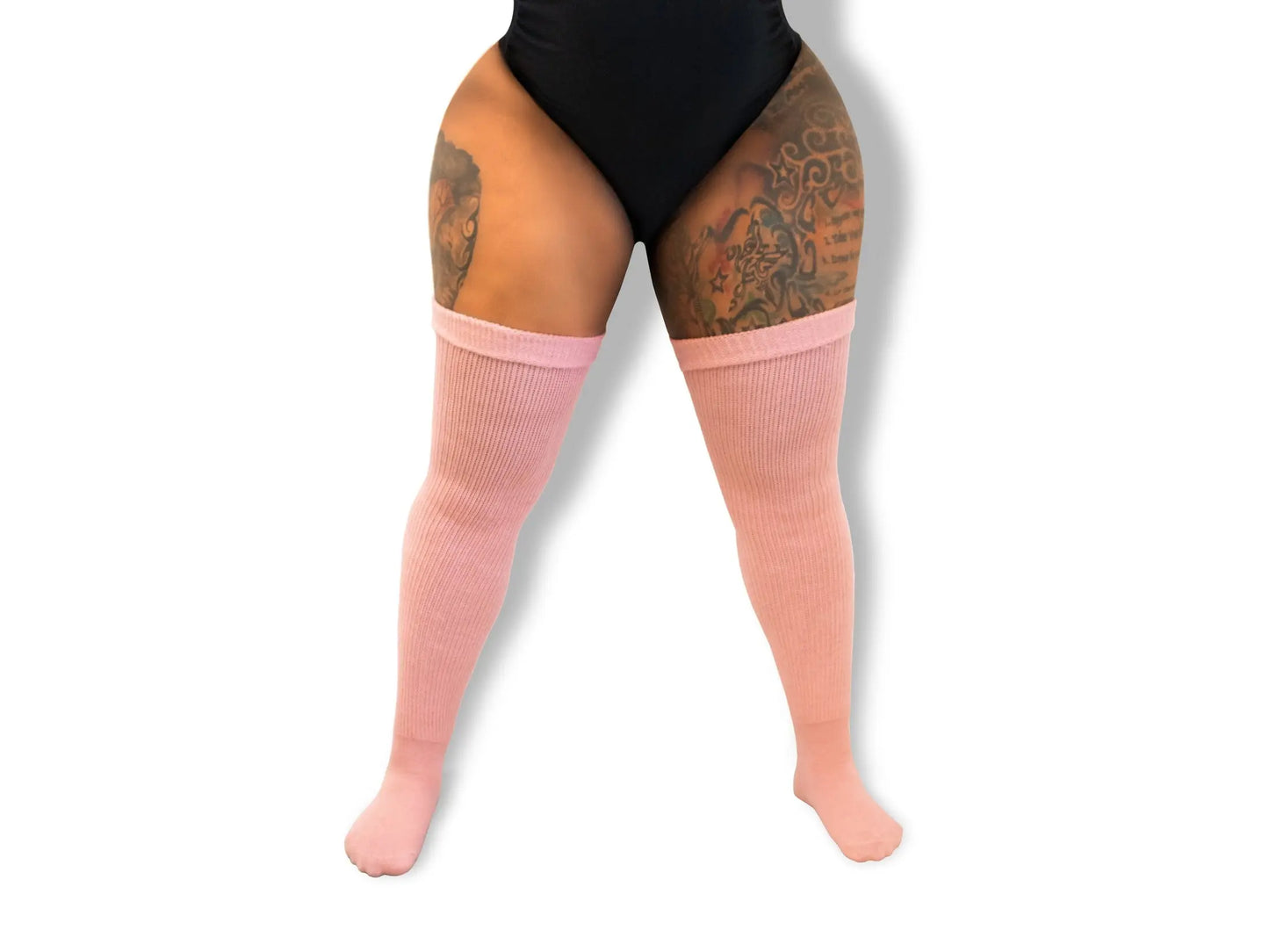 Peppermint Pink Thick Thigh Tribe Thigh High Plus Size Socks More To Love Consignment