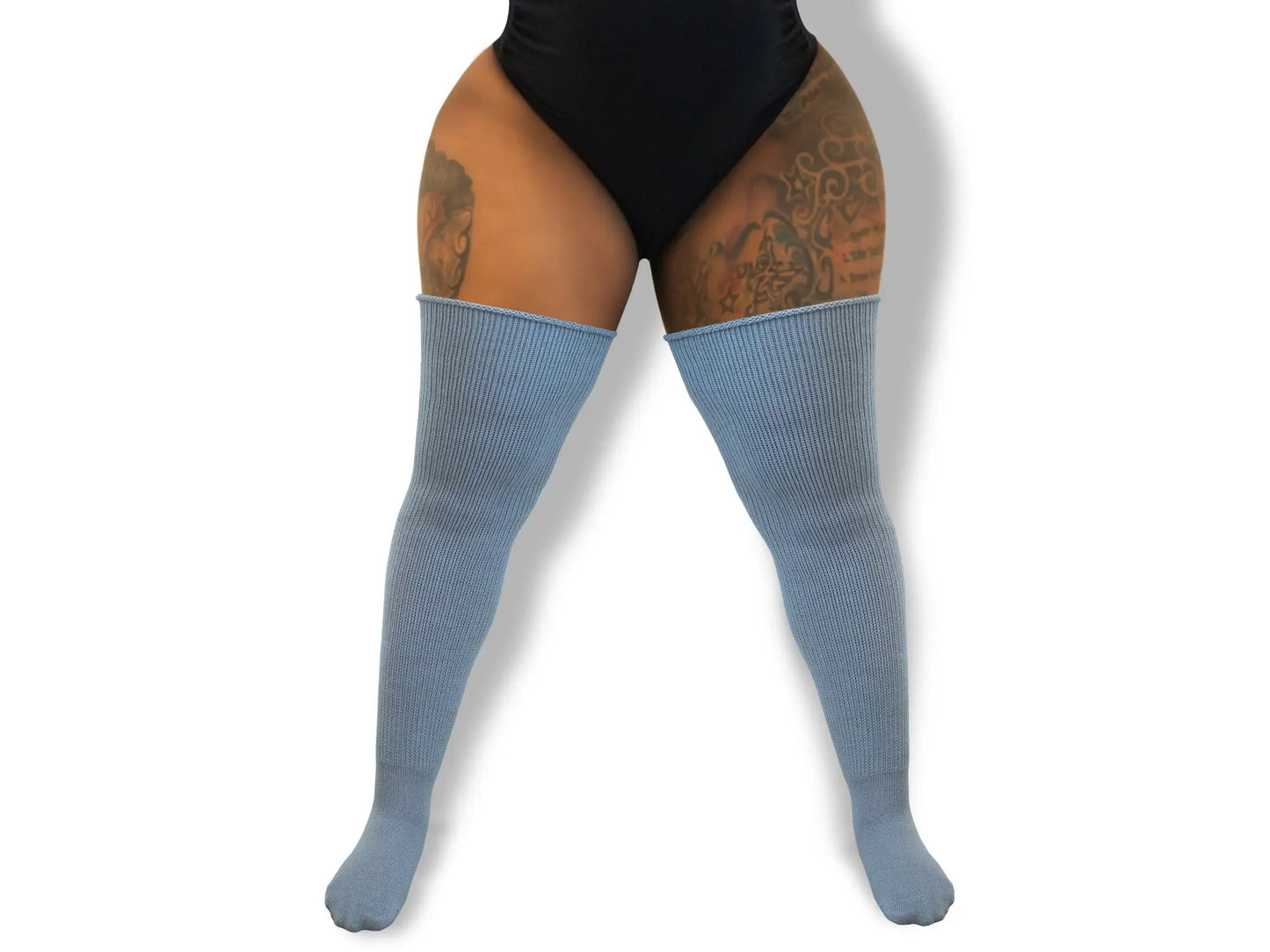 Charcoal Gray Charmers Thick Thigh TribeĀ Thigh High Plus Size Socks More To Love Consignment
