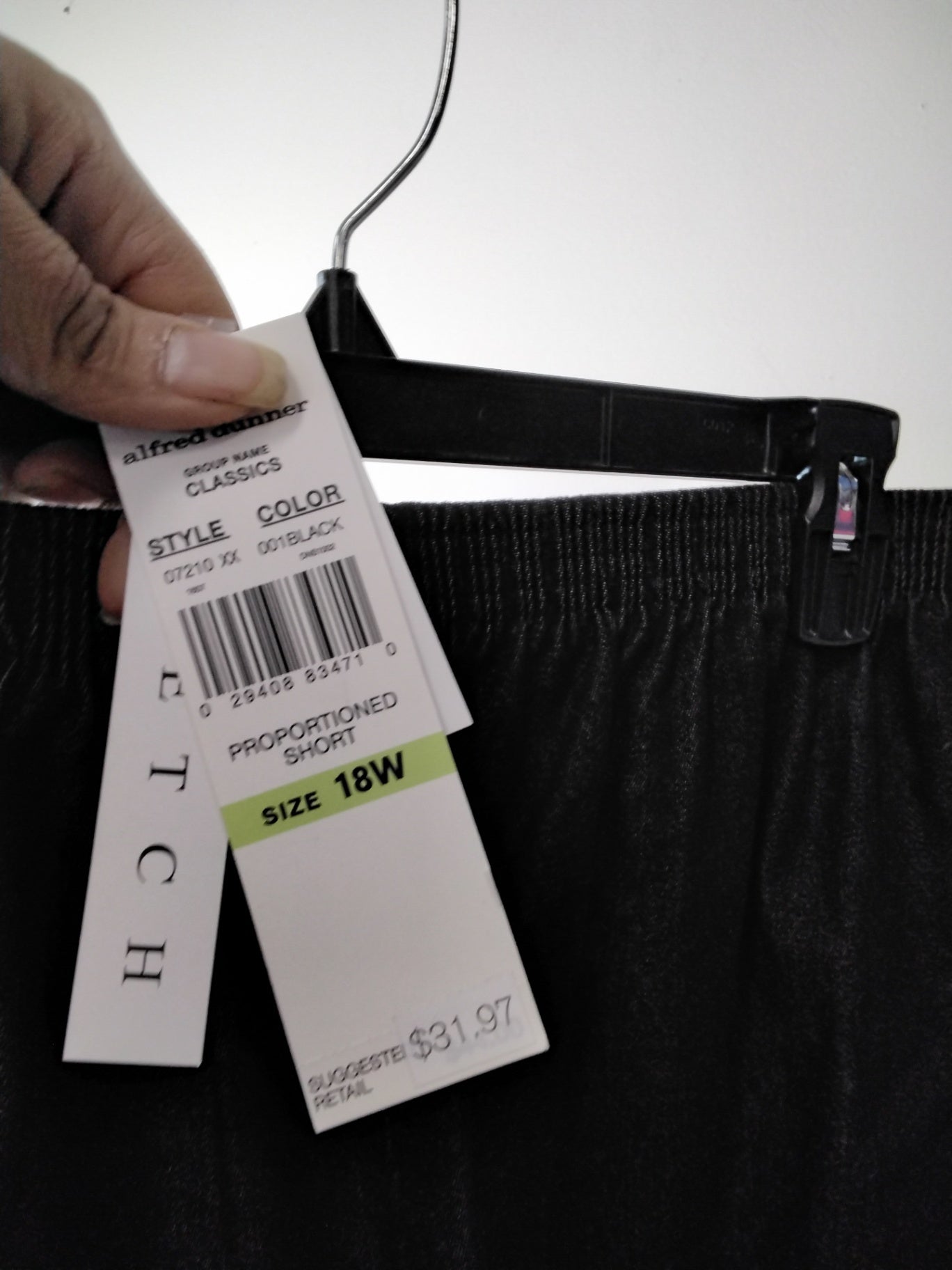 Alfred Dunner, Black, Pants 18W