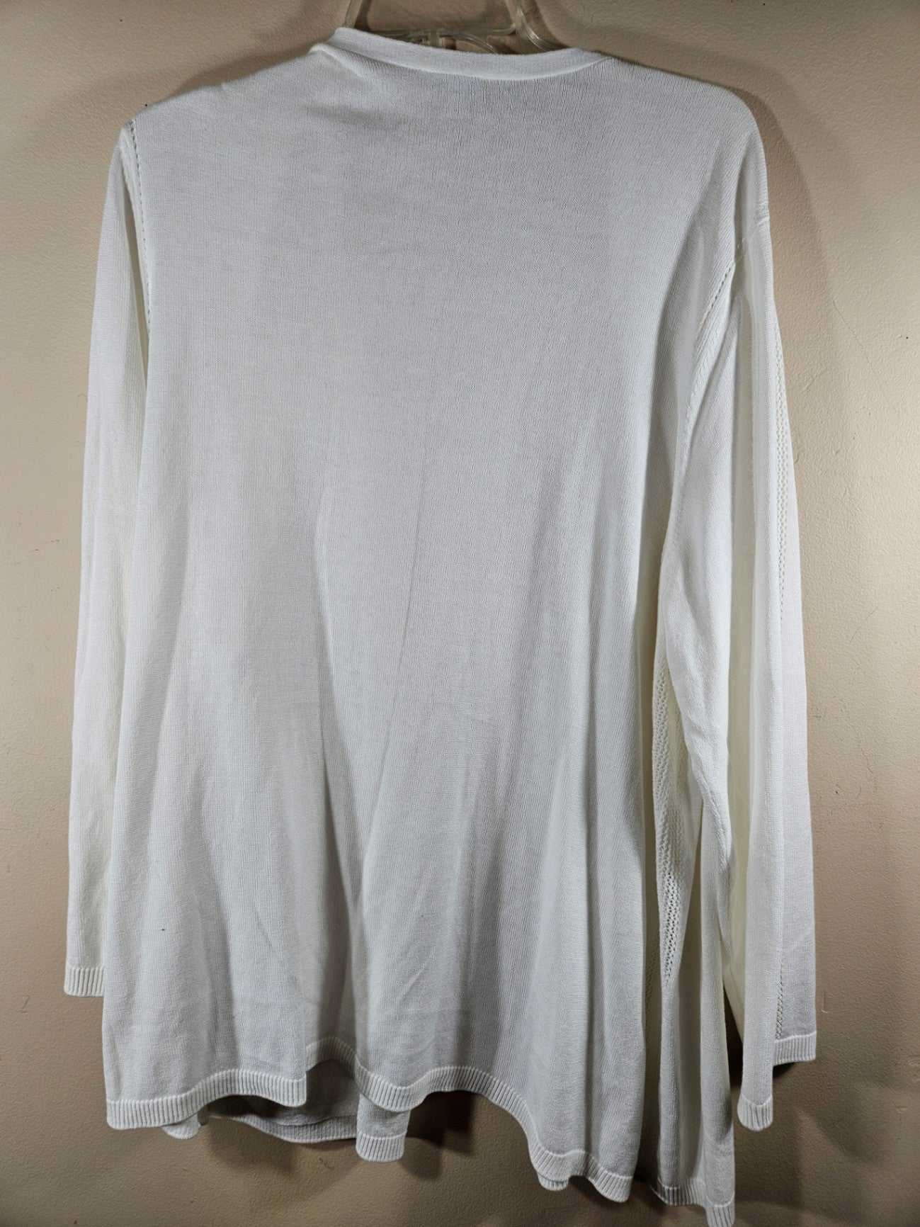 Talbots, White, Cardigan 3X