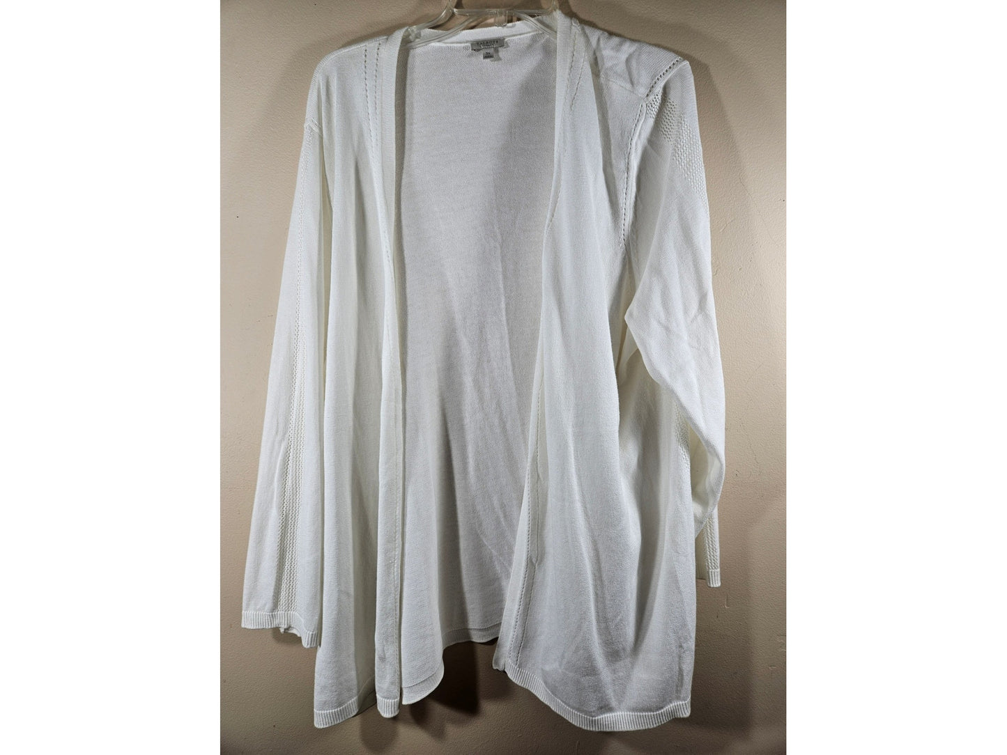 Talbots, White, Cardigan 3X