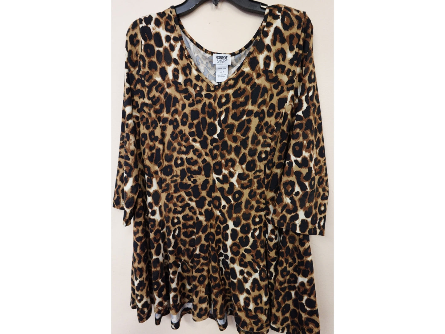 Monroe & Main, 3/4 SLEEVE TOP, 2X/3X (1X)