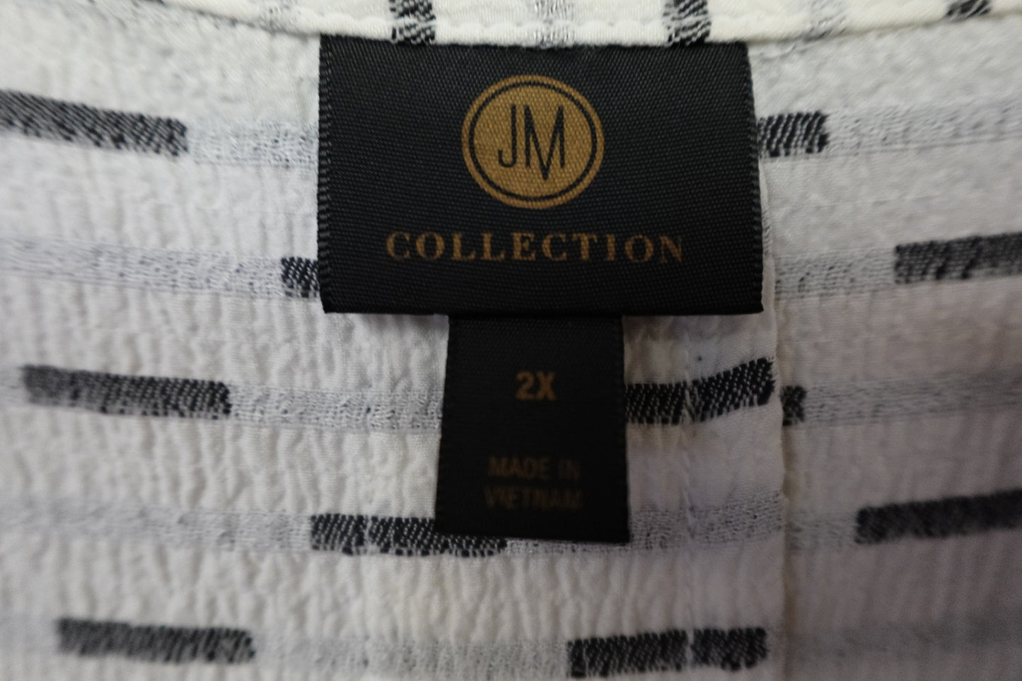 JM Collection, 3/4 Sleeve Button Down, 2X