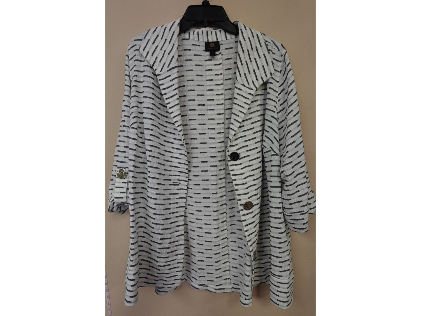 JM Collection, 3/4 Sleeve Button Down, 2X