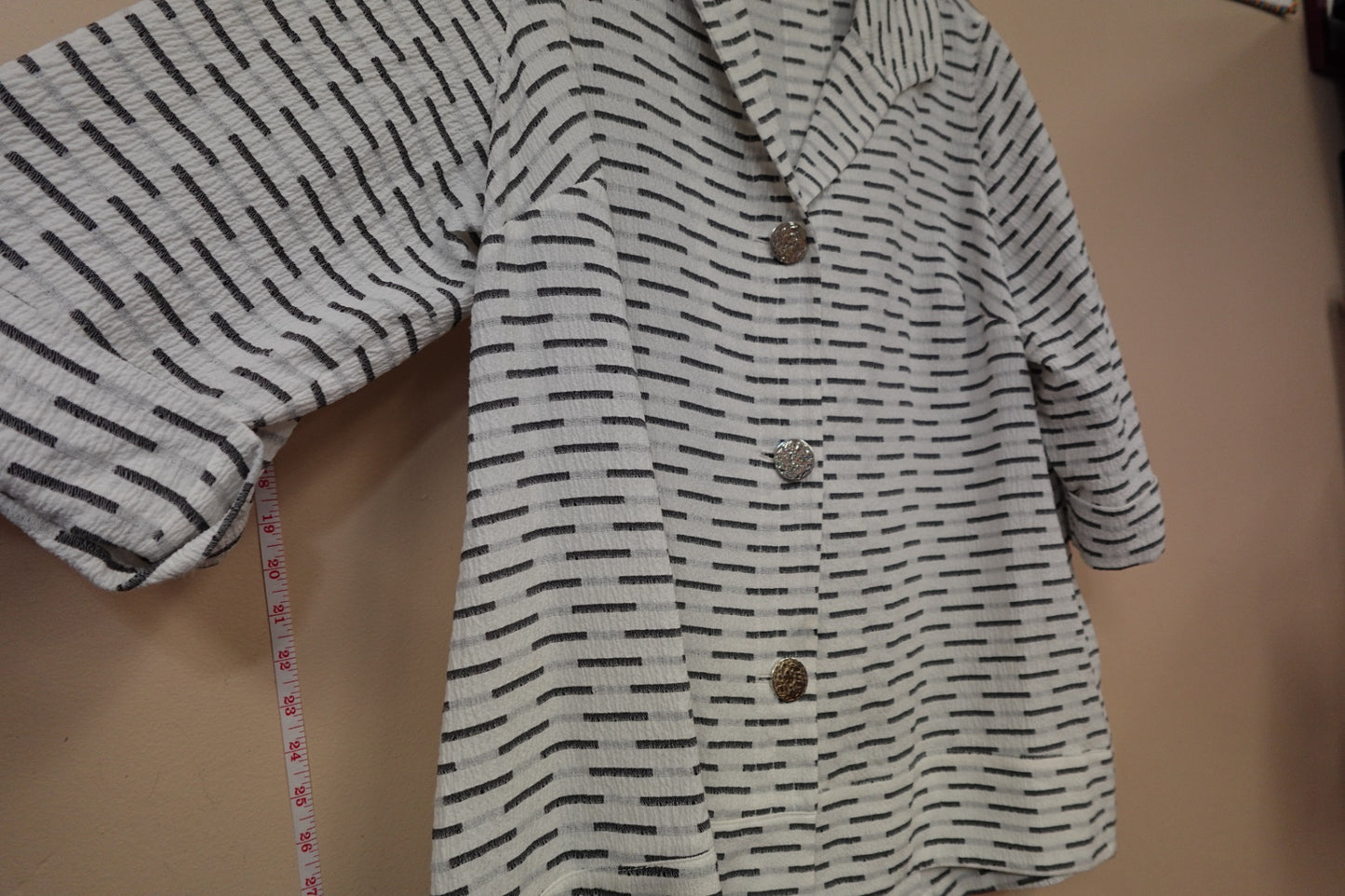 JM Collection, 3/4 Sleeve Button Down, 2X