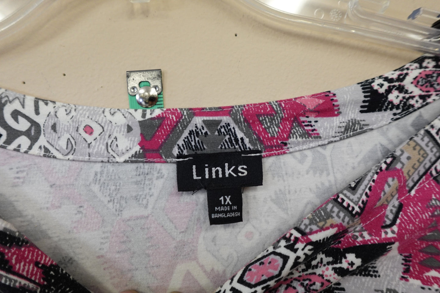 Links, Long Sleeve Top, 1X