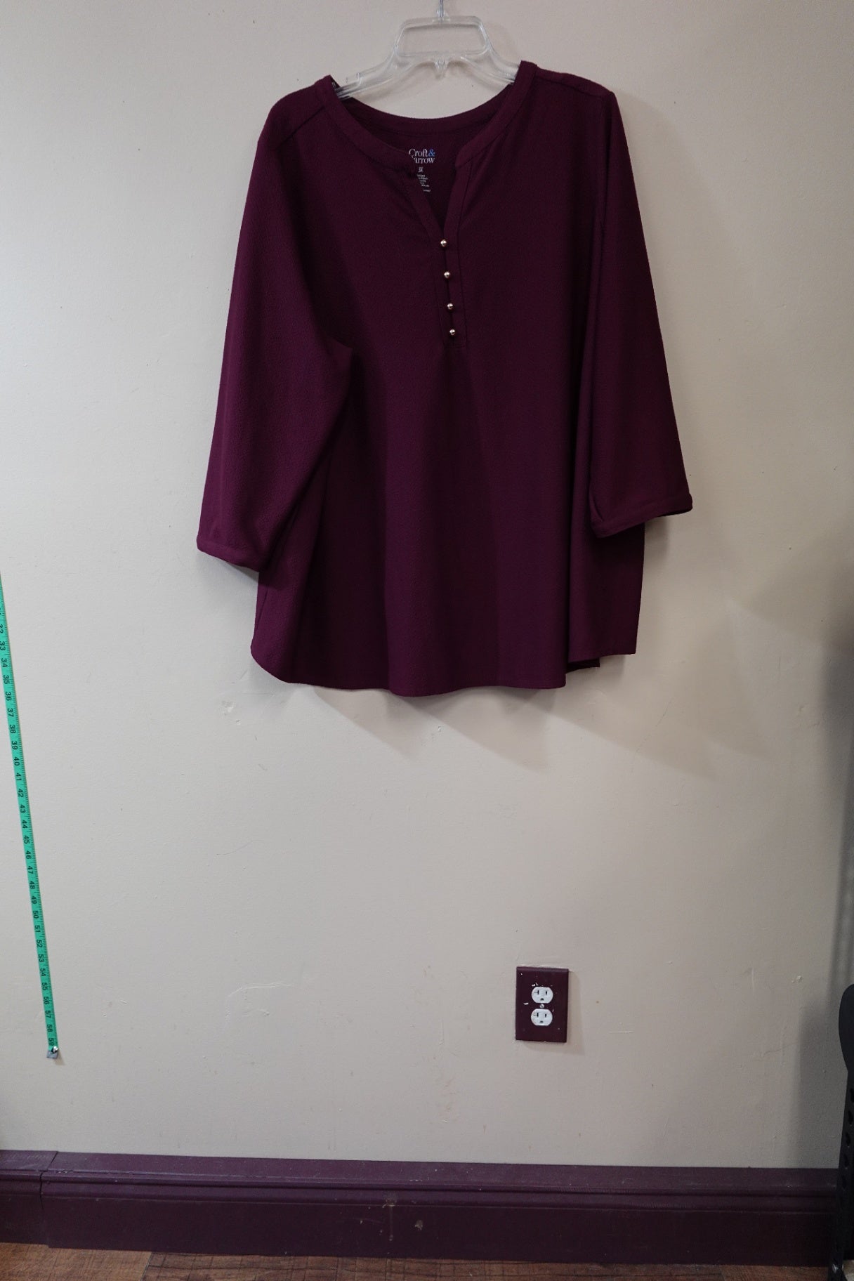CROFT & BARROW, 3/4 Sleeve Tunic, 3X