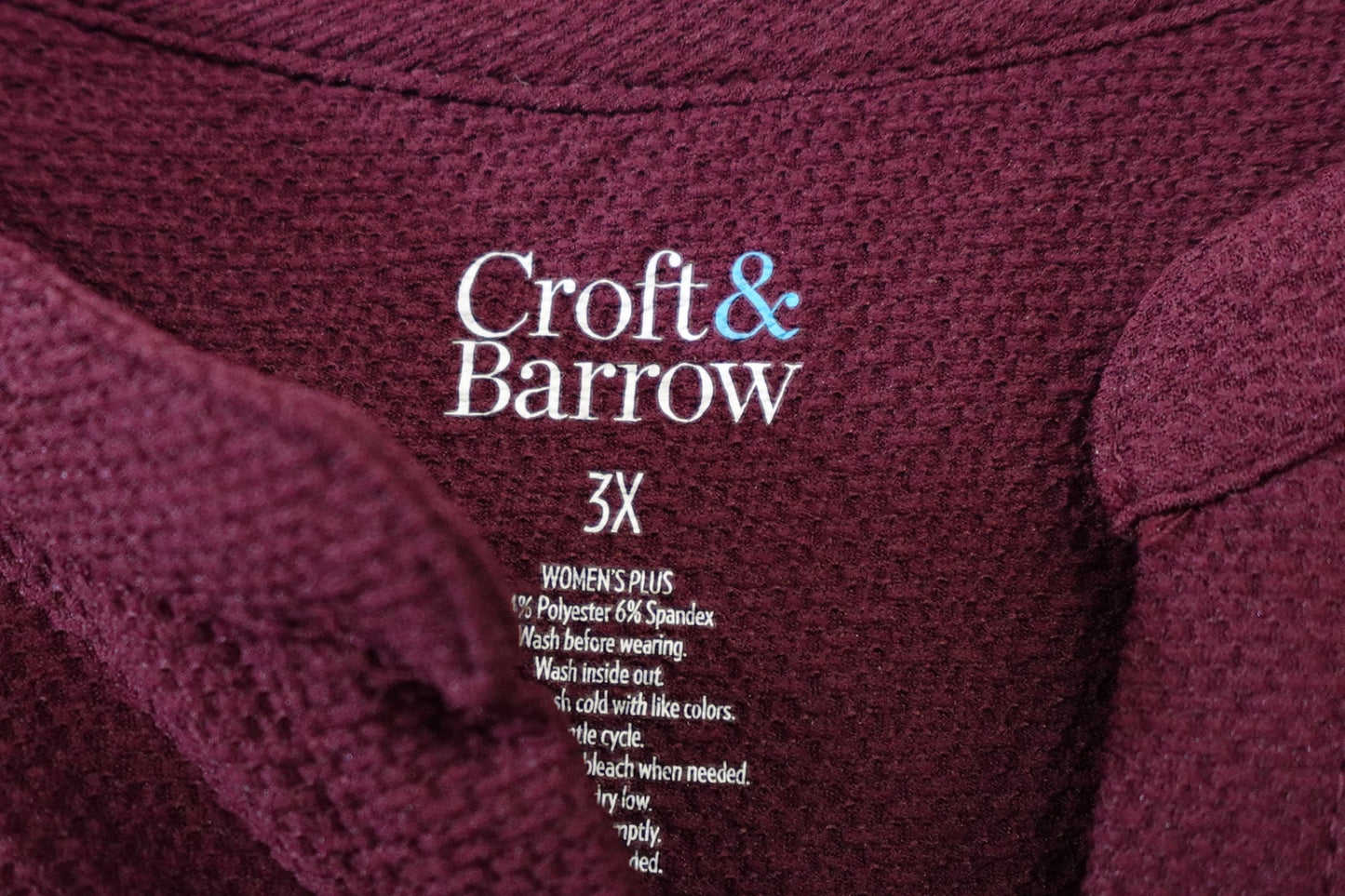 CROFT & BARROW, 3/4 Sleeve Tunic, 3X