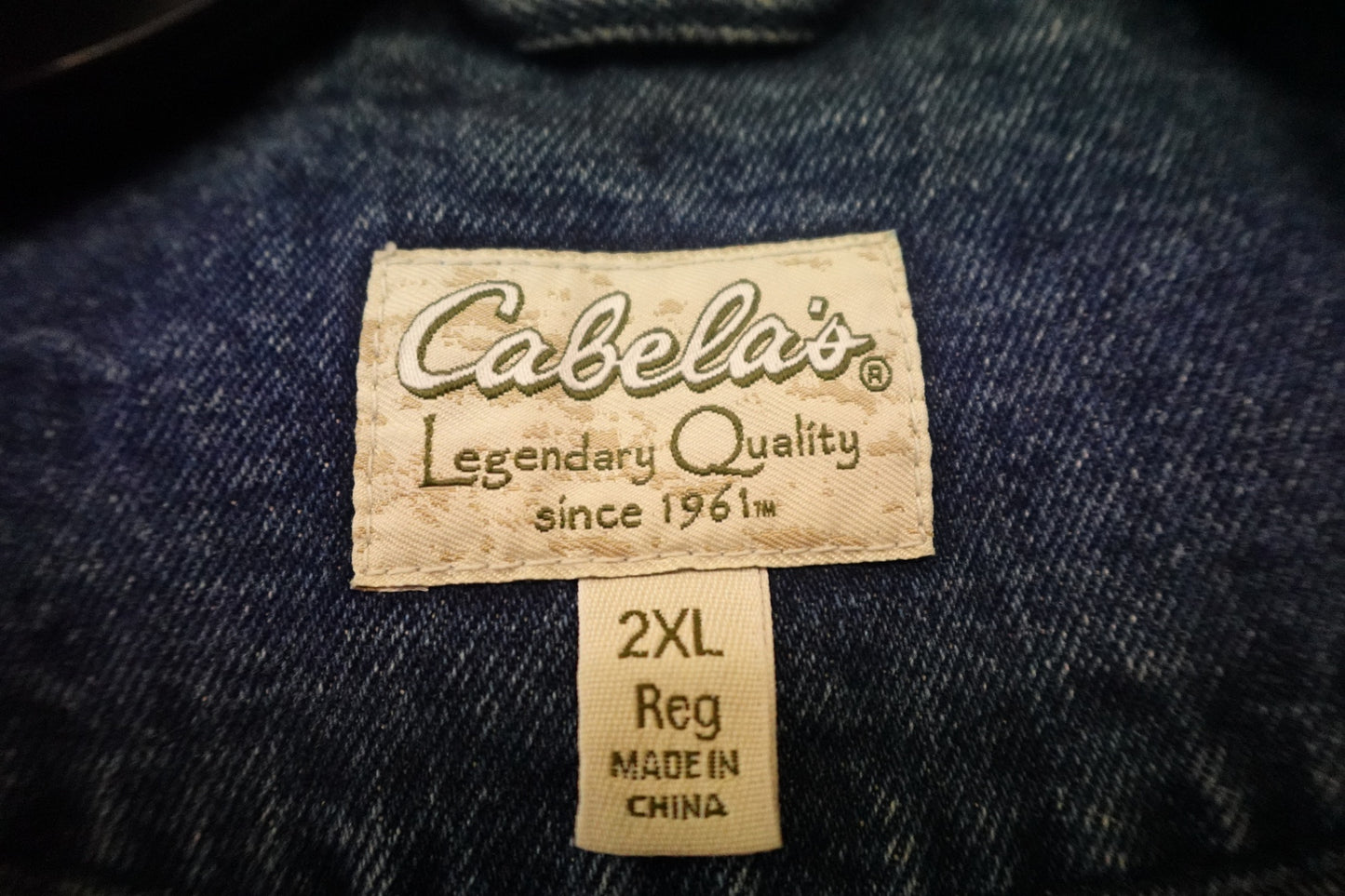 Cabela's, Denim Vest, 2XR