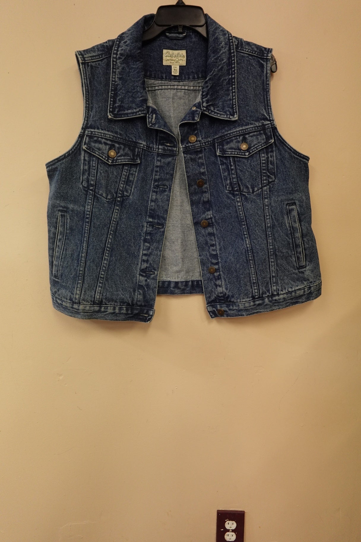 Cabela's, Denim Vest, 2XR