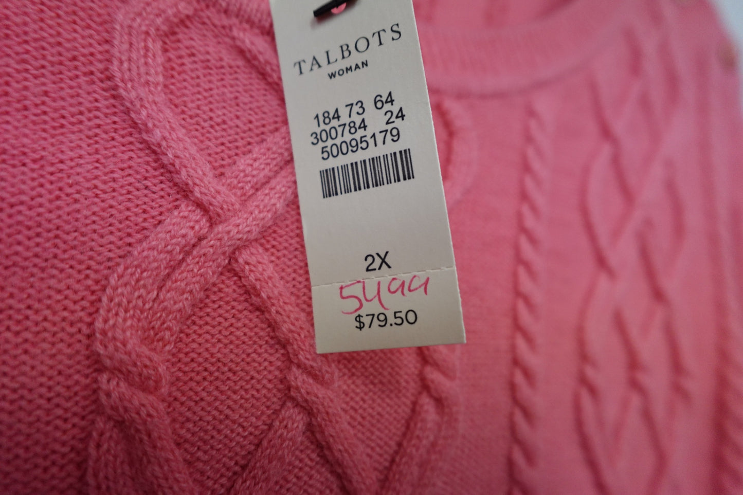 Lands' Talbots, Long Sleeve Sweater, 2X