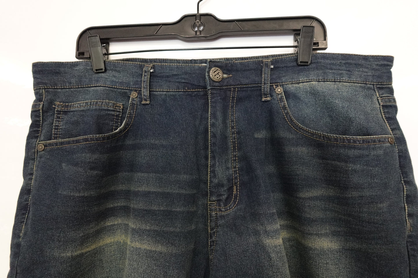 Vintage Genes Black, Jeans Shorts, L/XL (38in Waist)