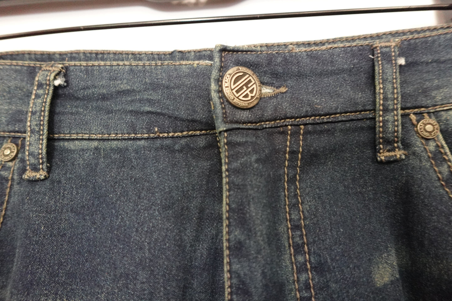 Vintage Genes Black, Jeans Shorts, L/XL (38in Waist)