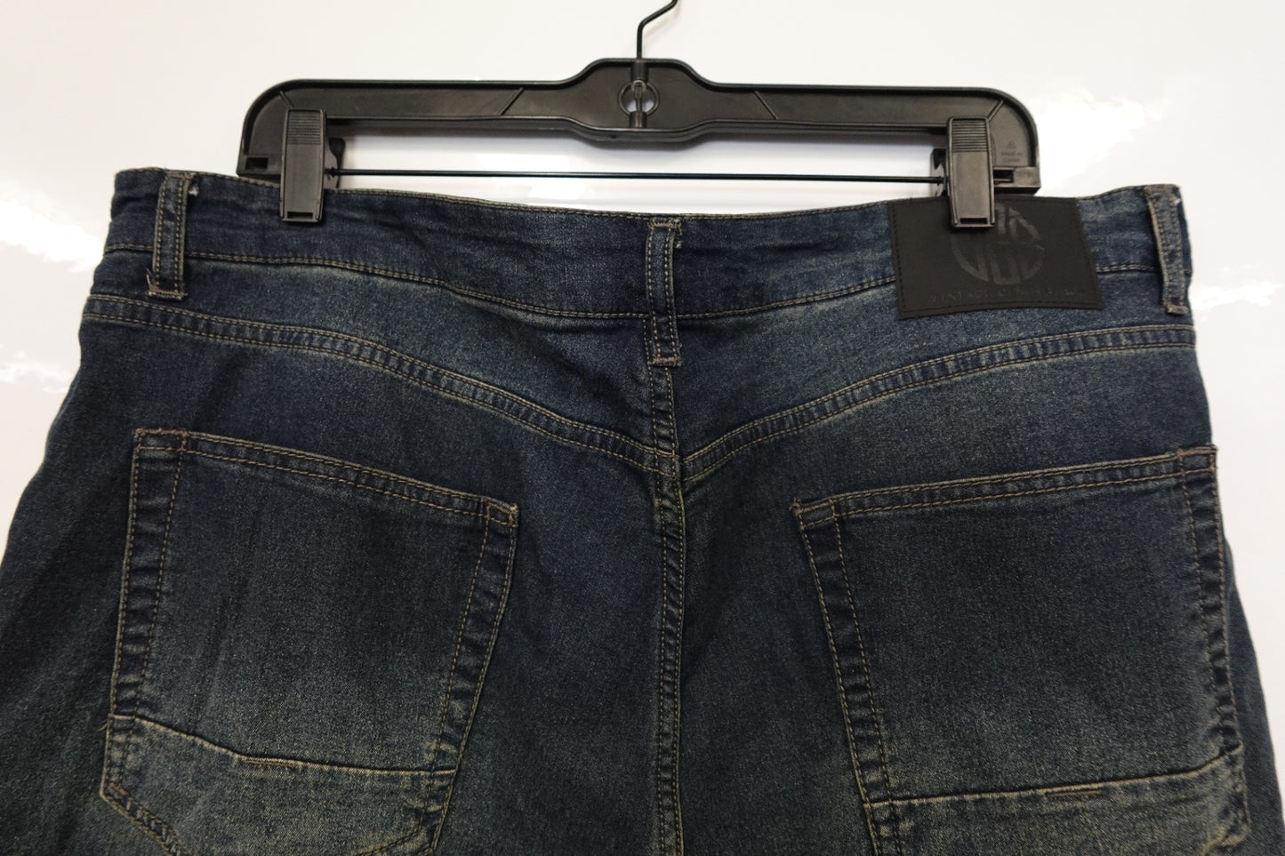Vintage Genes Black, Jeans Shorts, L/XL (38in Waist)