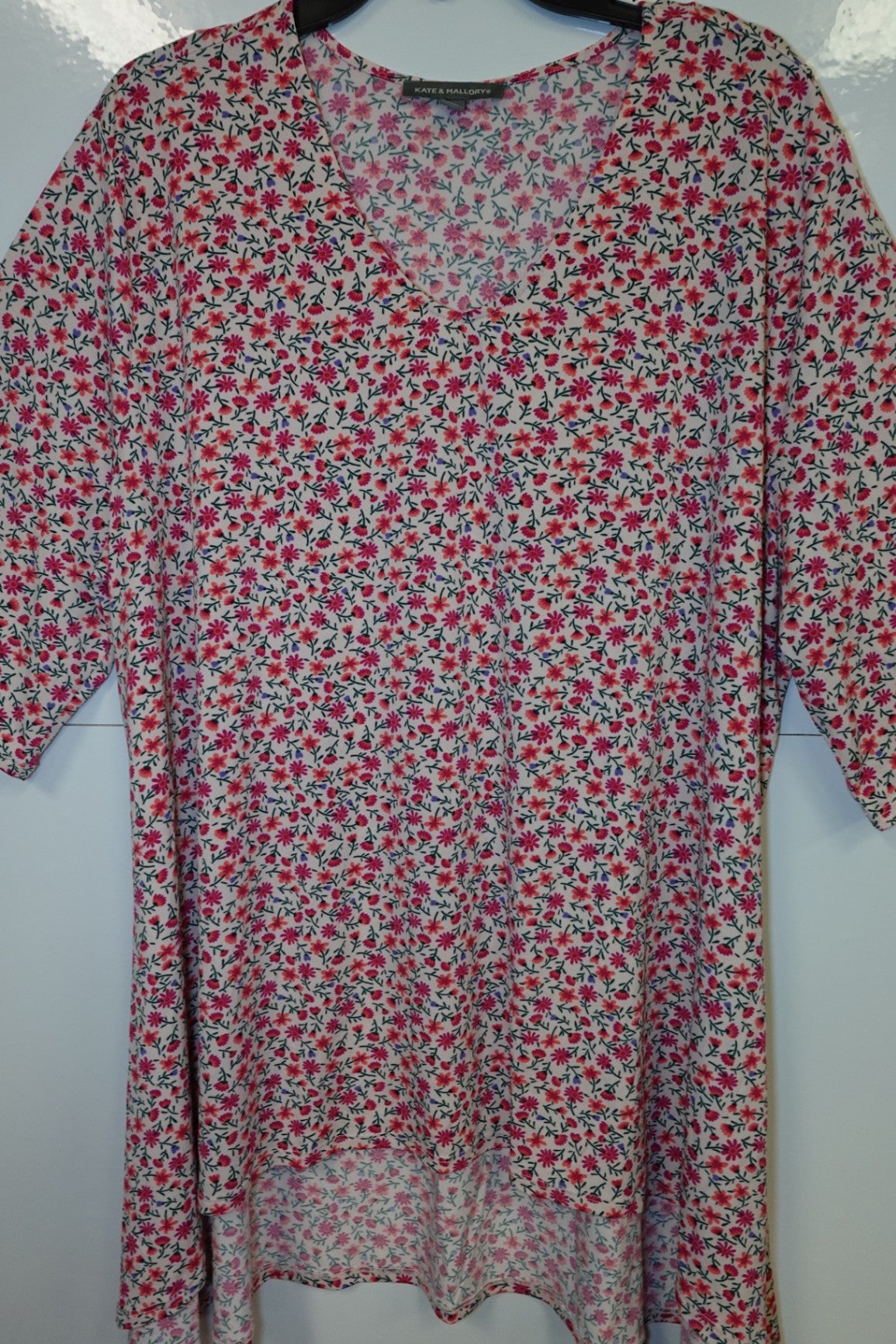 Kate & Mallory, 3/4 SLEEVE TOP, 3X