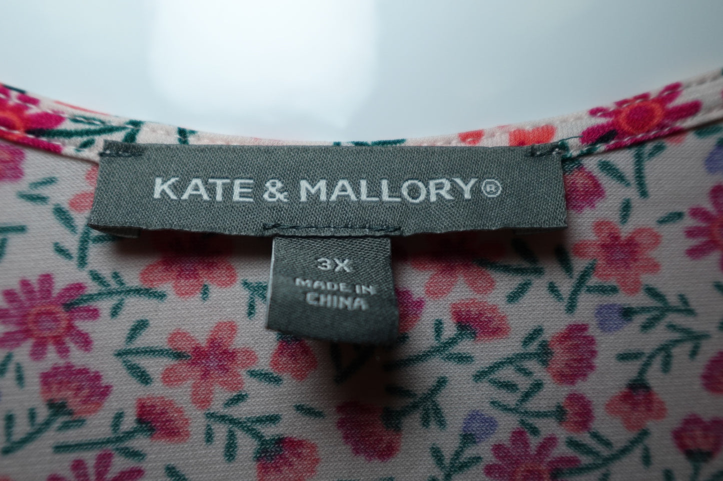 Kate & Mallory, 3/4 SLEEVE TOP, 3X