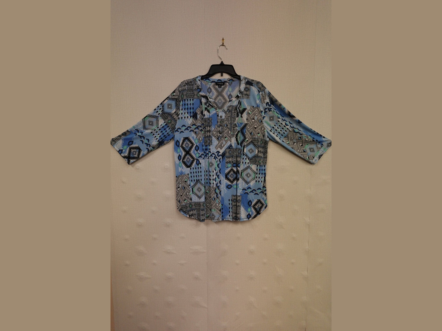 Links, 3/4 sleeve top, XL