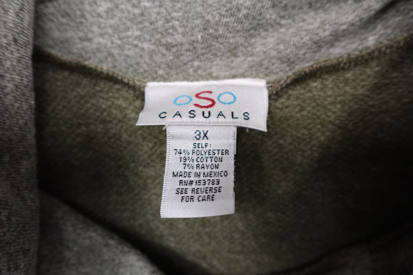 Oso casuals, 3/4 SLEEVE TOP, 3X