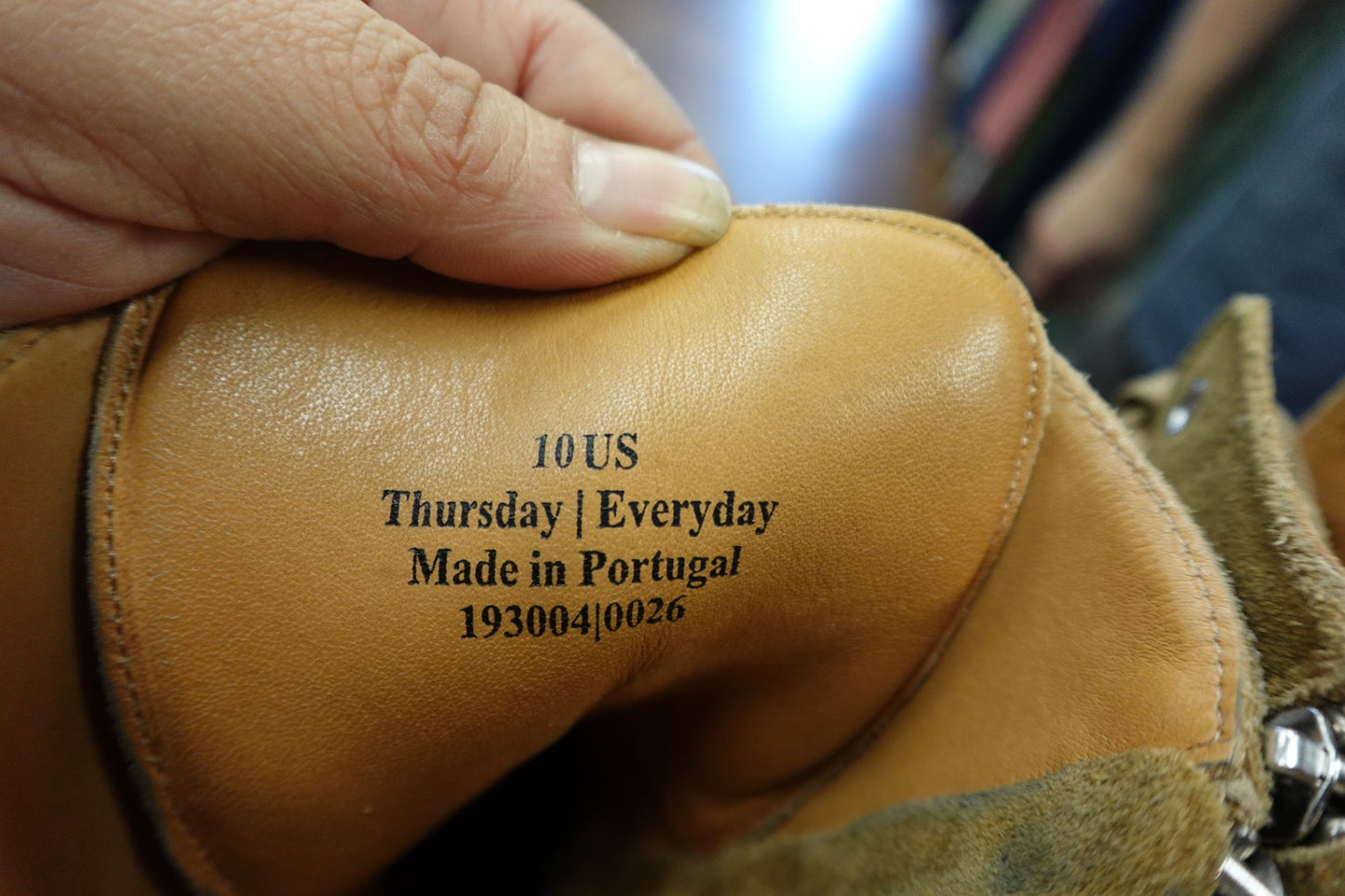 Thursday, Boots, 10