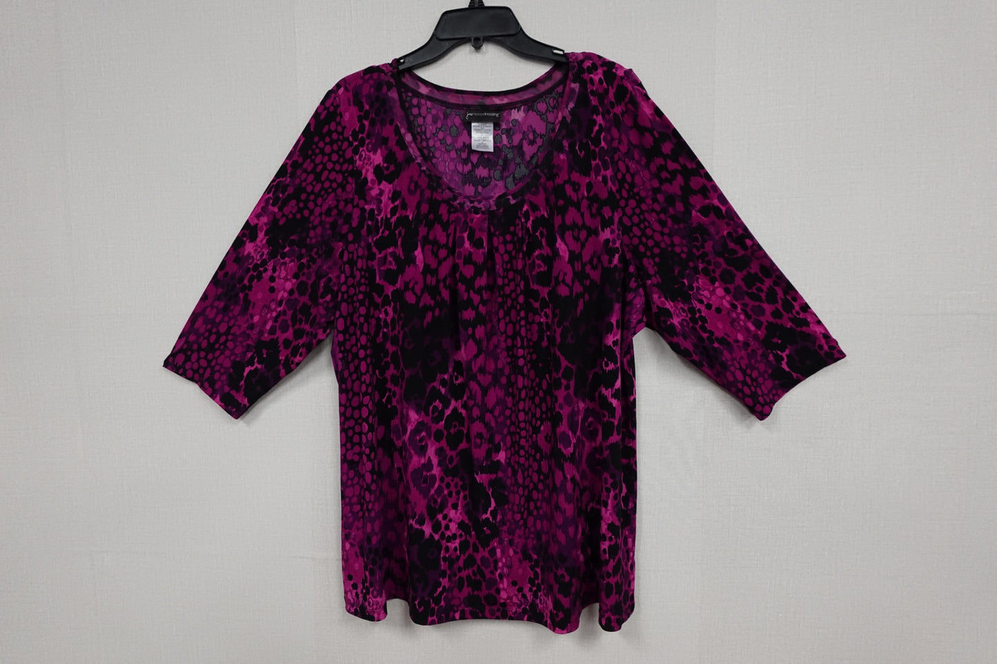 JMS, 3/4 SLEEVE TOP, 3X