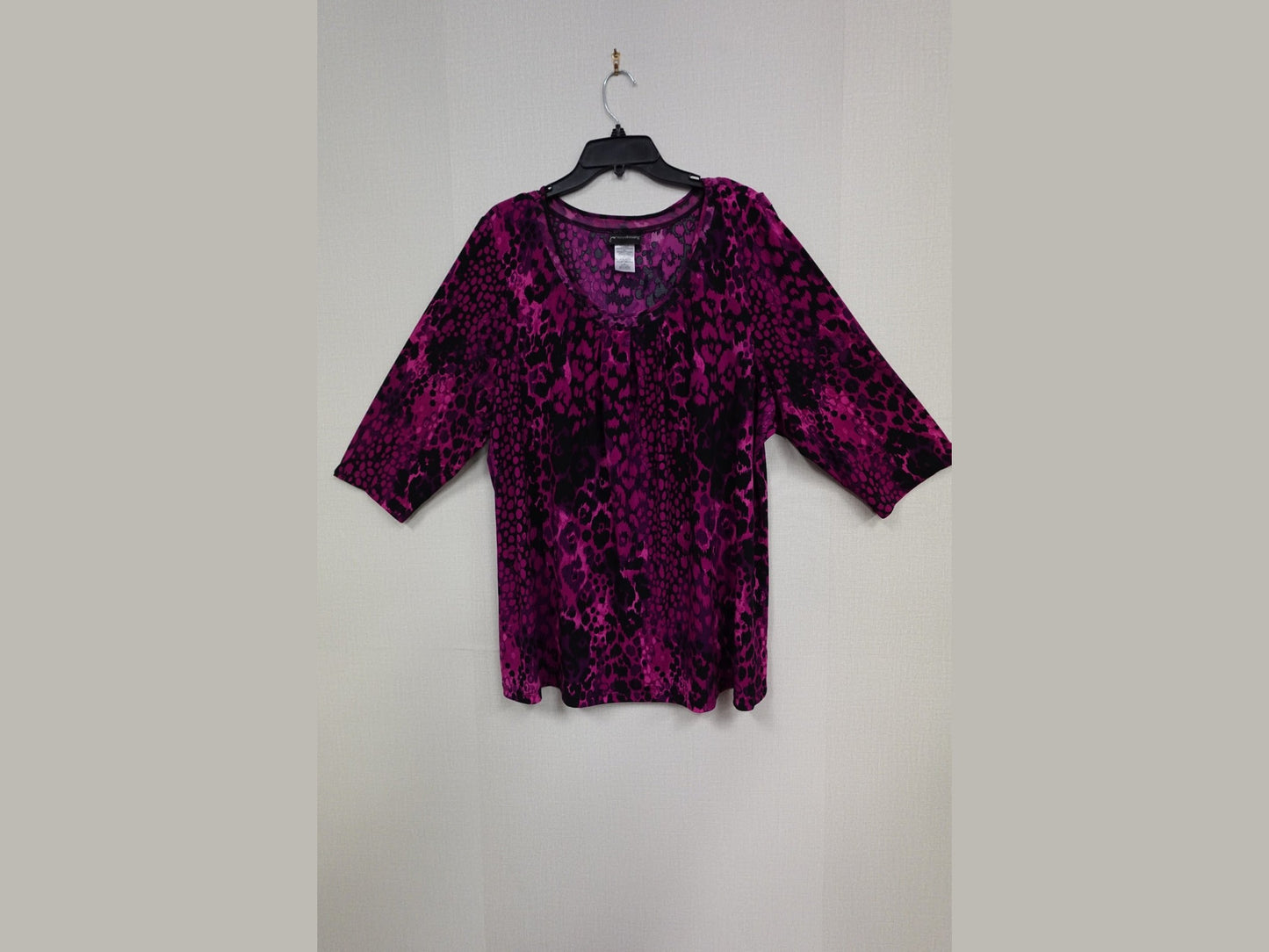 JMS, 3/4 SLEEVE TOP, 3X