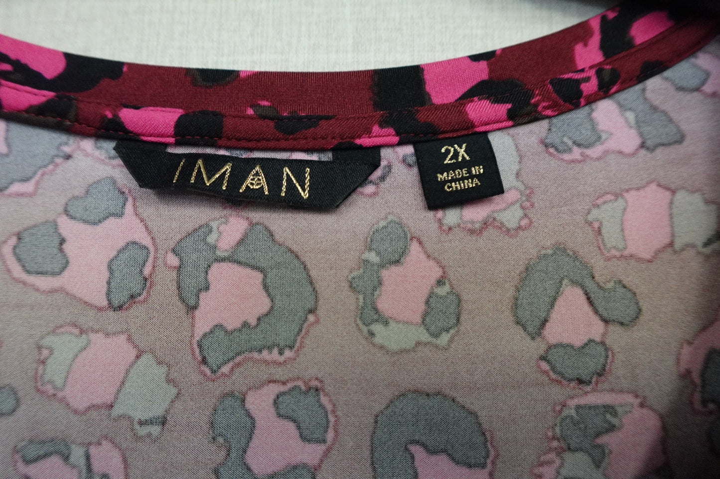 IMAN, Long Sleeves Top, 2X