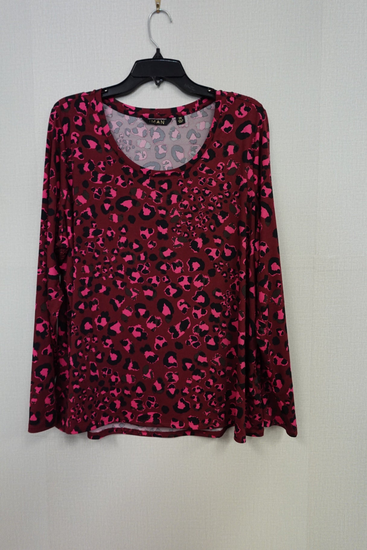 IMAN, Long Sleeves Top, 2X