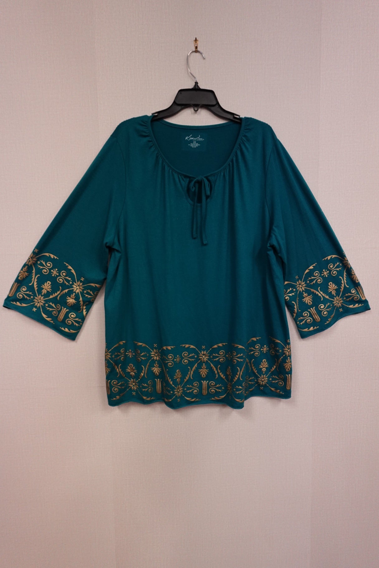 Kim Rogers, 3/4 SLEEVE TOP, 2X