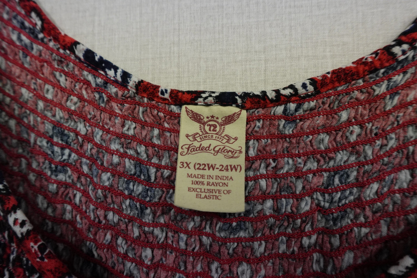 Faded Glory, SHORT SLEEVED TOP, 22/24