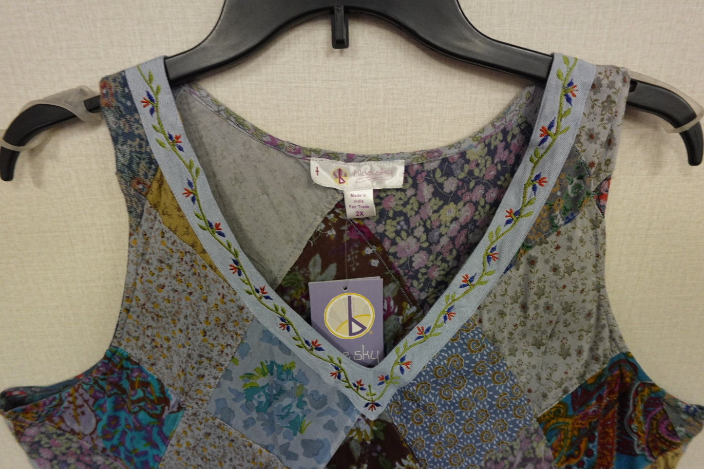 Blue Sky, Sleeveless Top, 2X