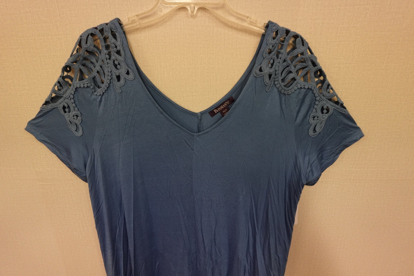 ROAMAN'S, Short Sleeves Top, Large