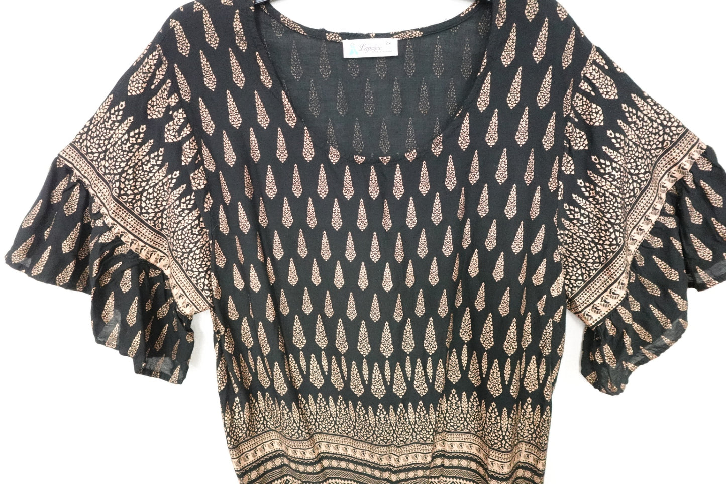 Lapogee, 3/4 SLEEVE TOP, 3X