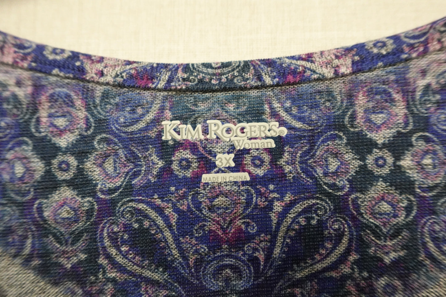 Kim Rogers, 3/4 Sleeve Top, 3X