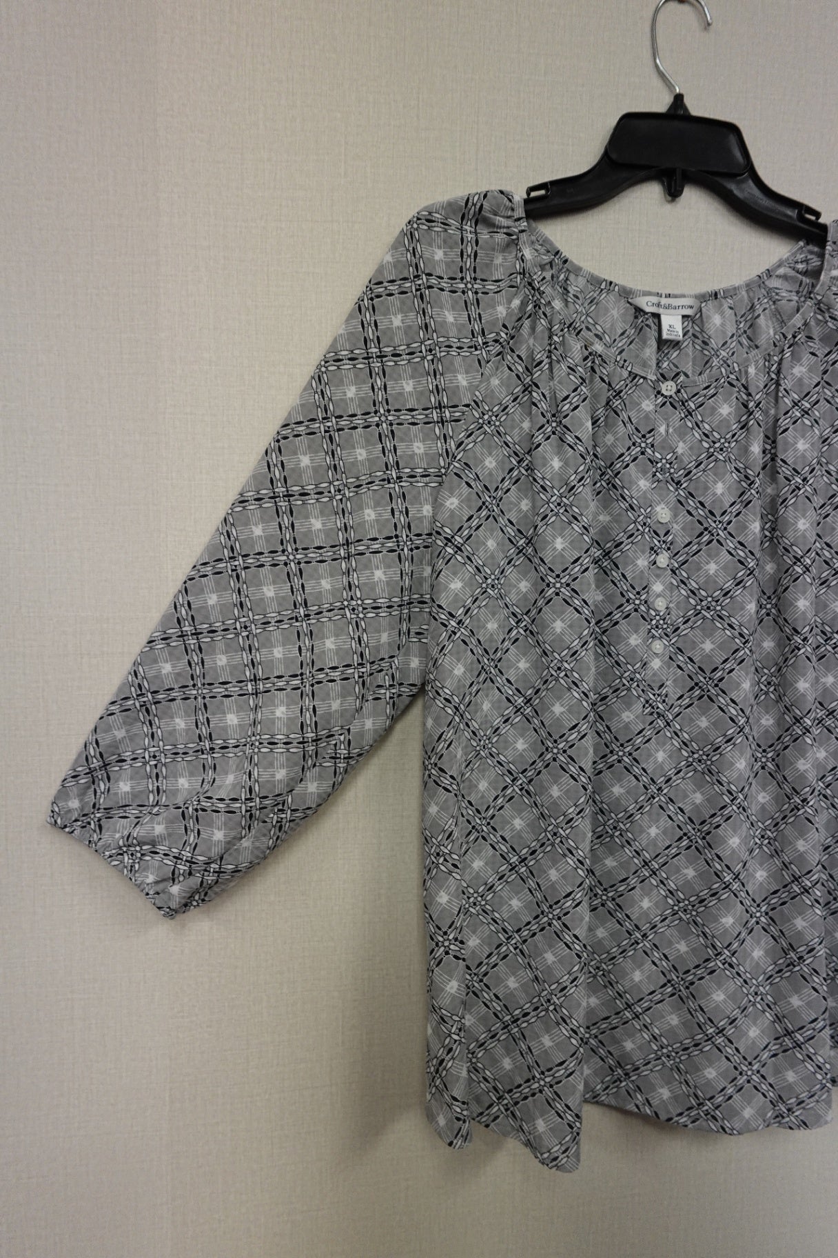 Croft and barrow, 3/4 SLEEVE TOP, XL