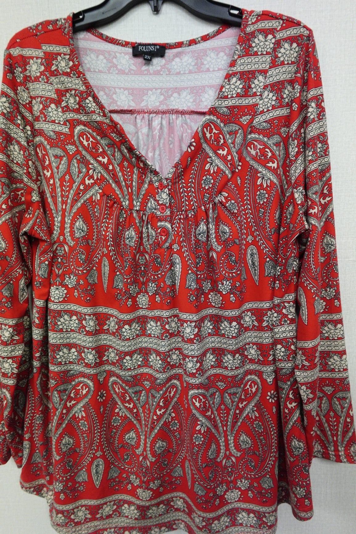 Folunsi, Long Sleeves Top, 2X