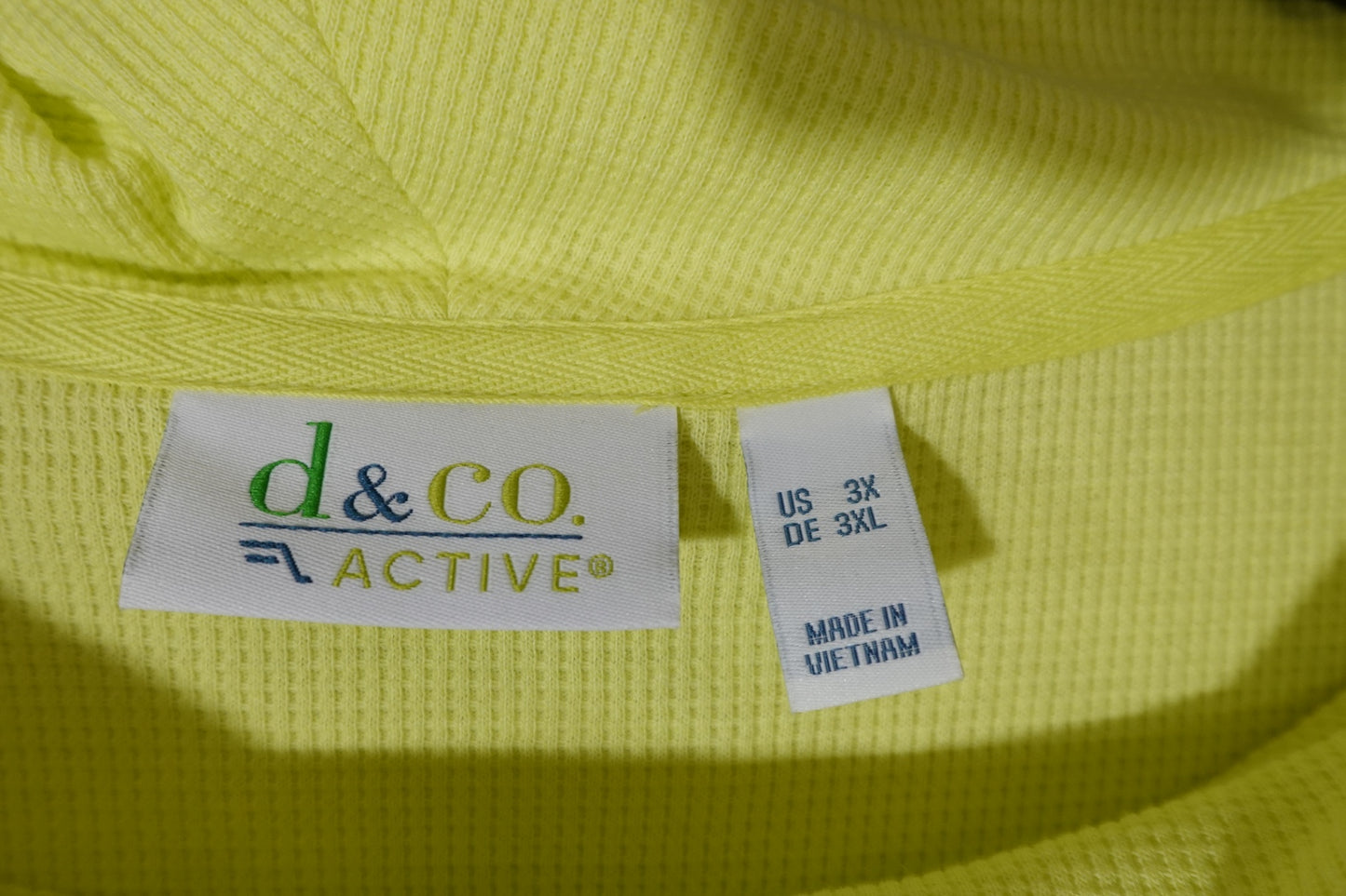 D & CO active, 3/4 SLEEVE TOP, 3X