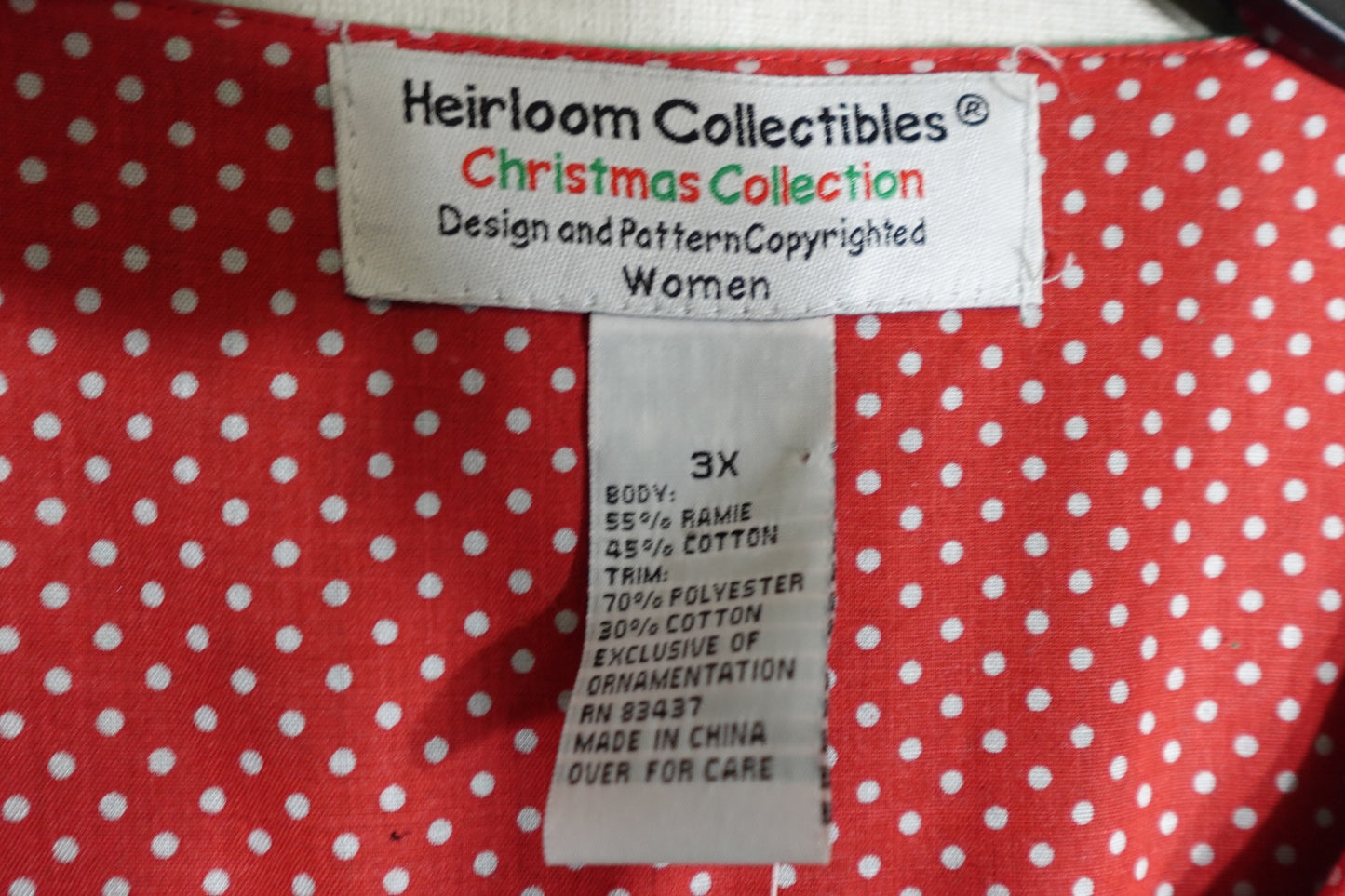 Heirloom Collectables, NWT Christmas Sweater, 3X