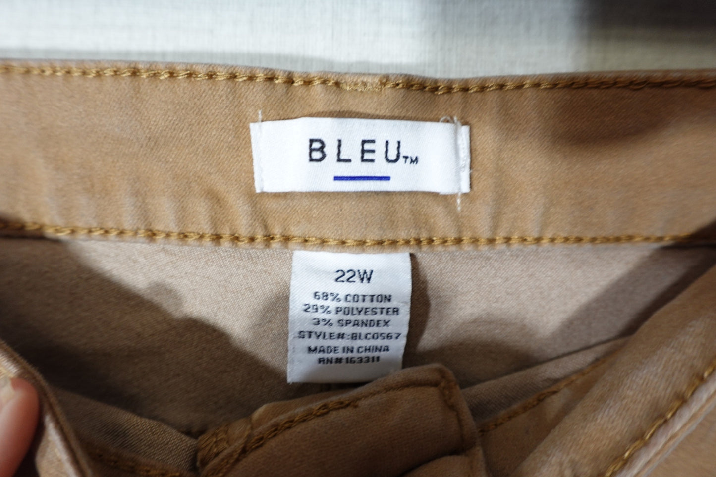 Bleu, Pants, 22W