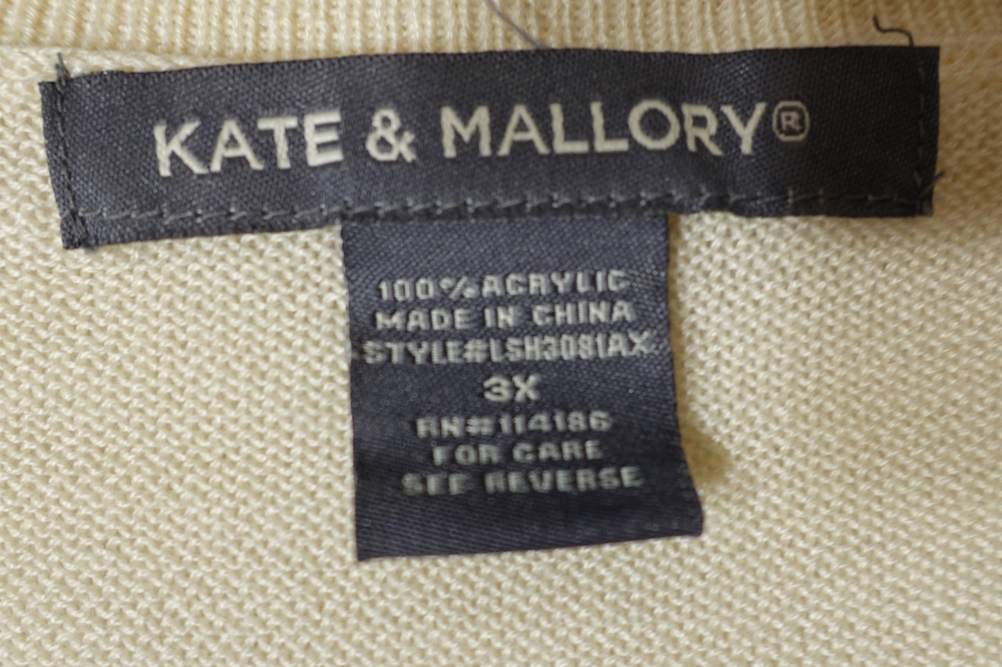 Kate & Mallory, Sweater, 3X