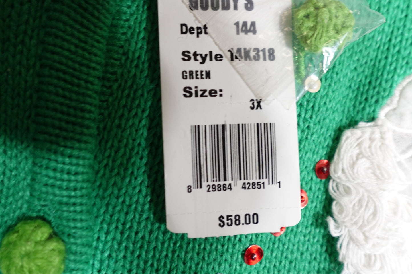 Heirloom Collectables, NWT Christmas Sweater, 3X