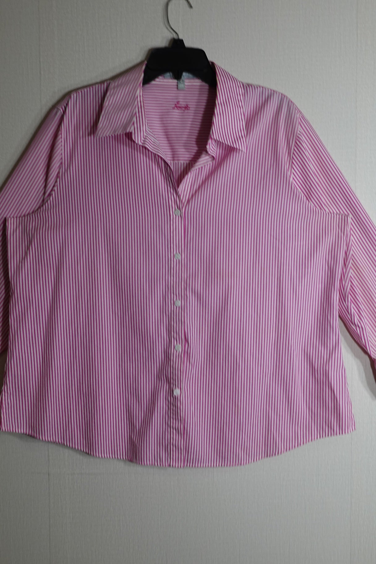 Foxcroft, 3/4 SLEEVE TOP, 18W