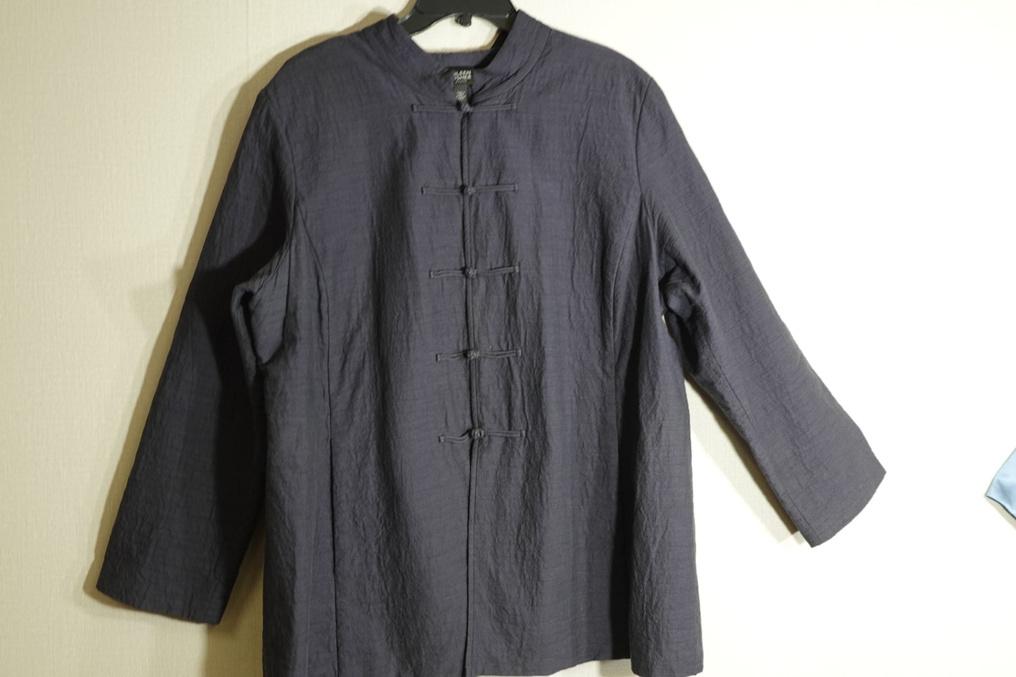 Eileen Fisher Jacket 2X Mandarin Collar Cotton, 2X