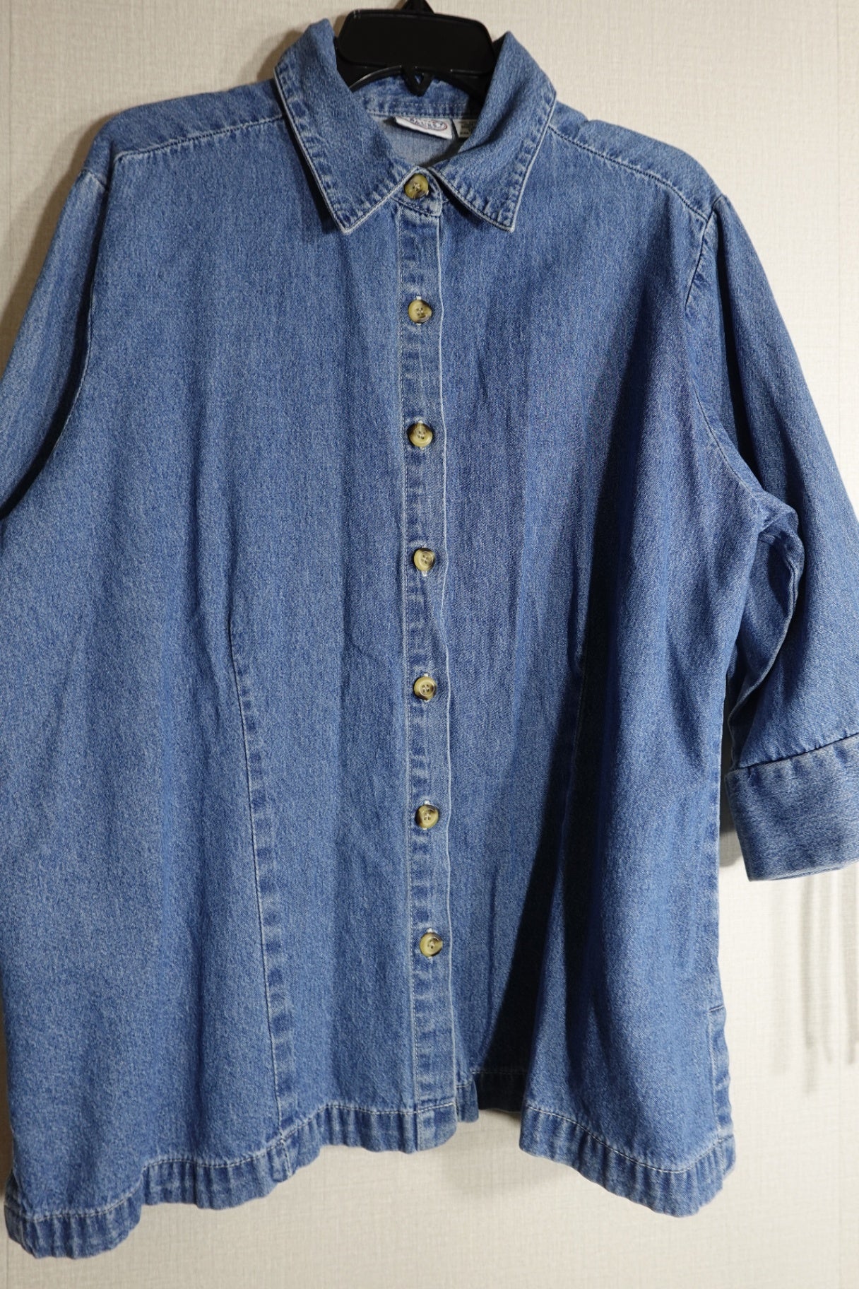 Carolina Blues, 3/4 SLEEVE TOP, 18W