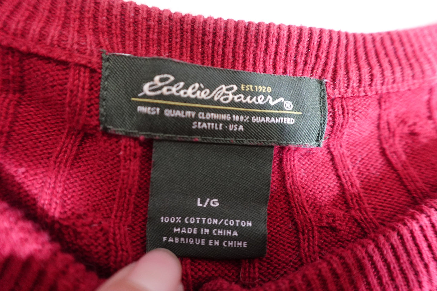 Eddie Bauer, Cardigan, Large