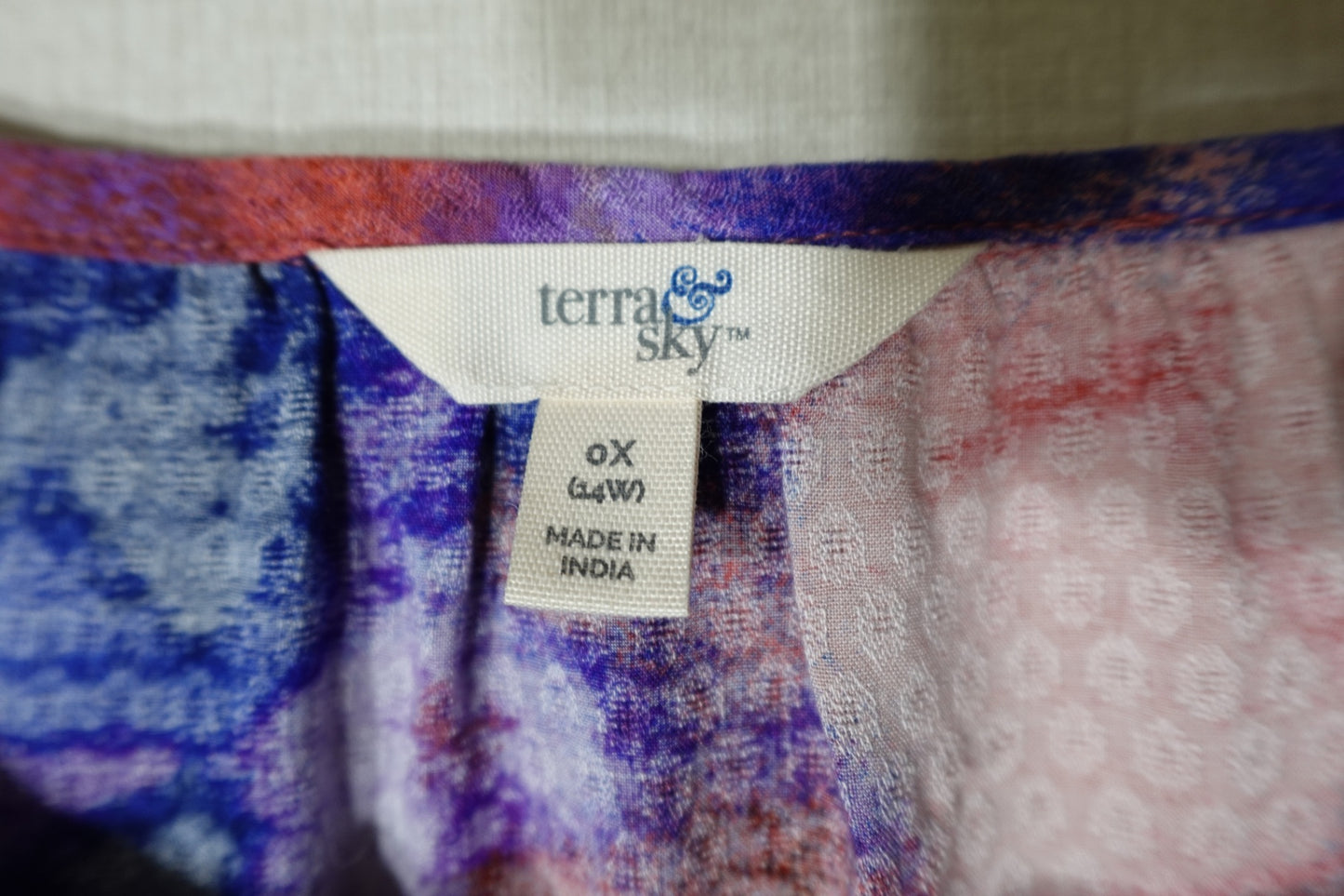Terra & Sky, Long Sleeves Top, 14W