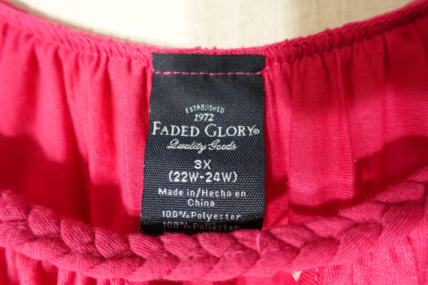 Faded Glory, SHORT SLEEVED TOP, 22/24
