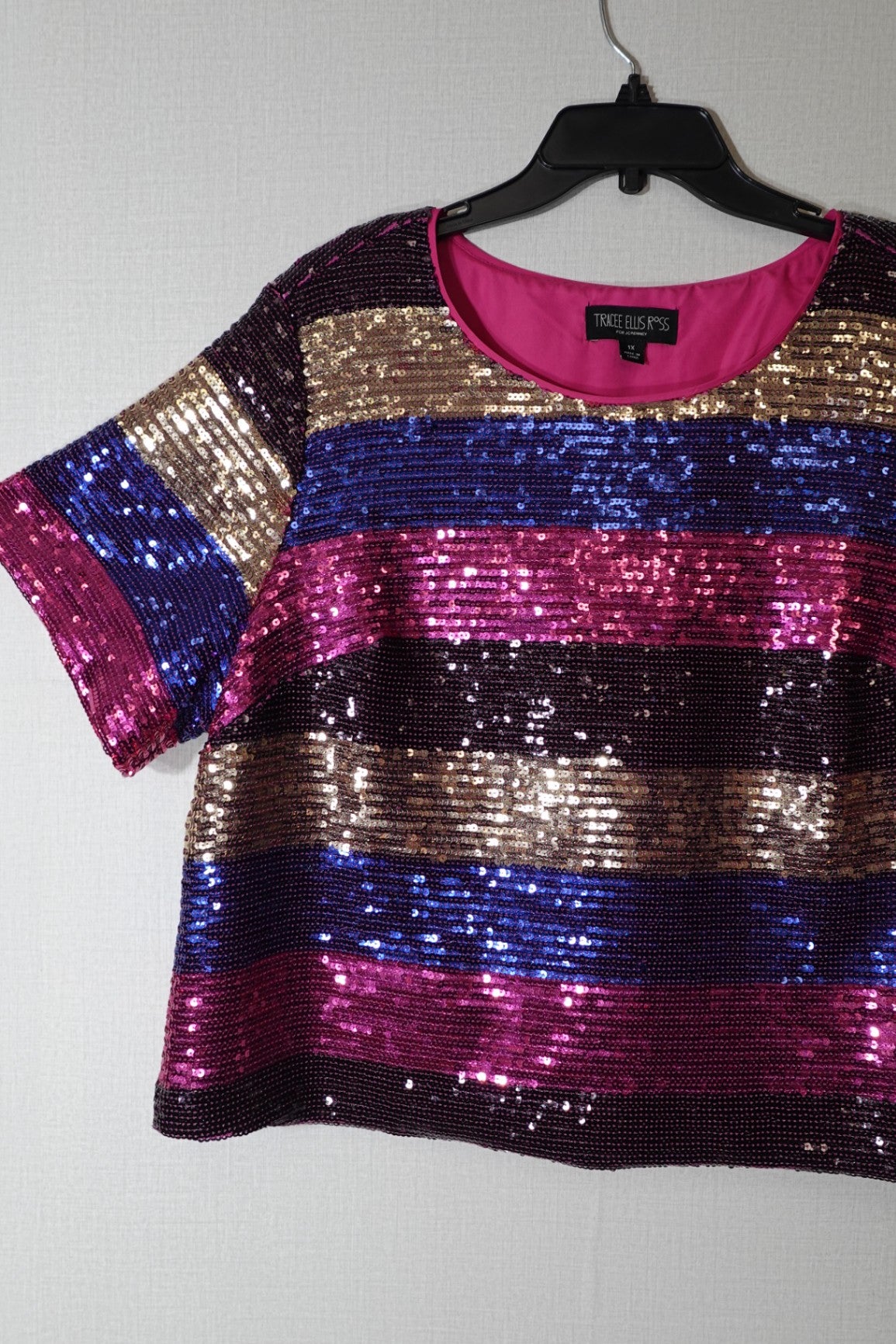 Tracie Ellis Ross For Jcpenny, Short Sleeves Top, XL/2X (1X)