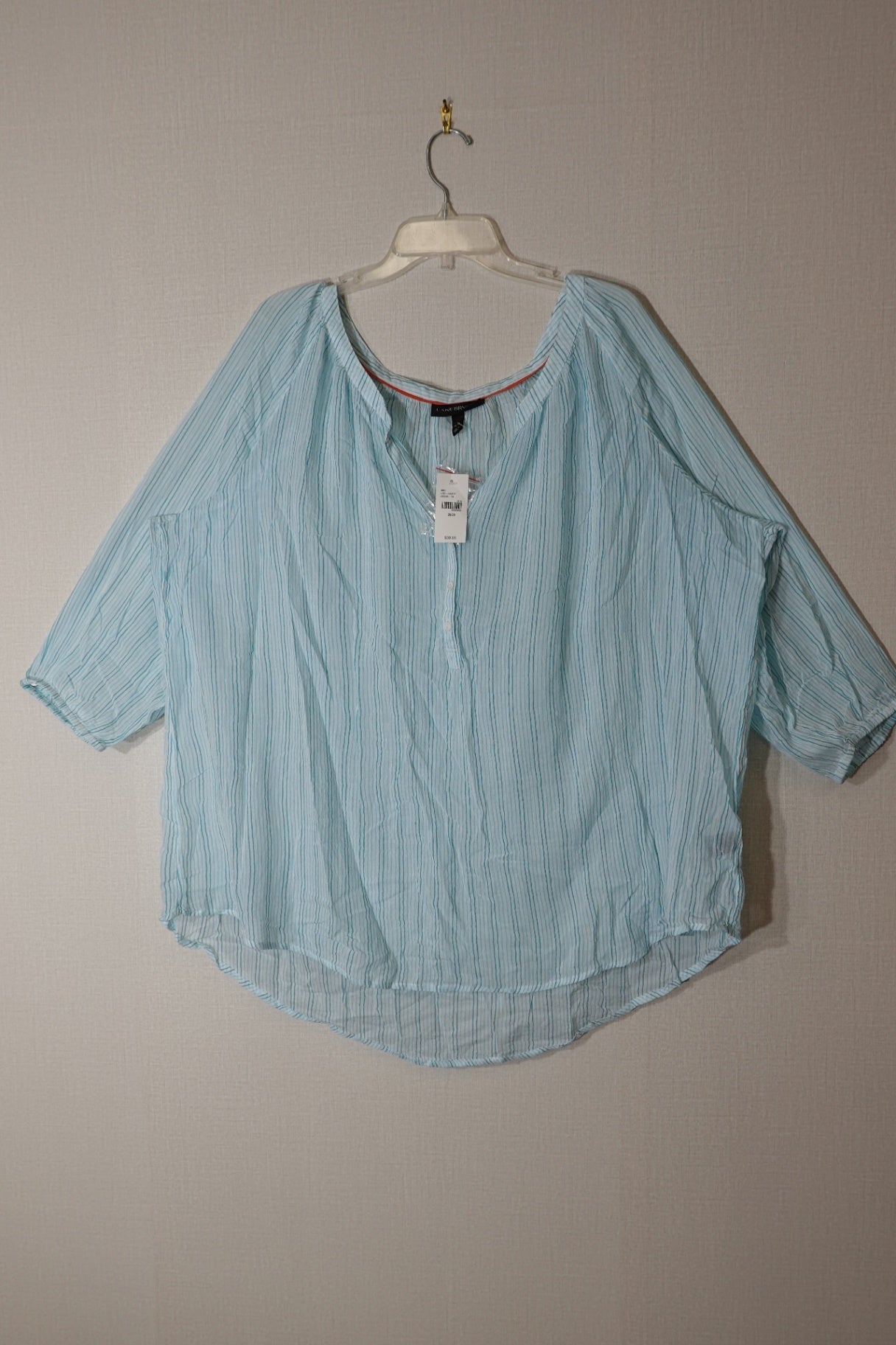 Lane Bryant, NEW 3/4 Sleeve Top, 26/28