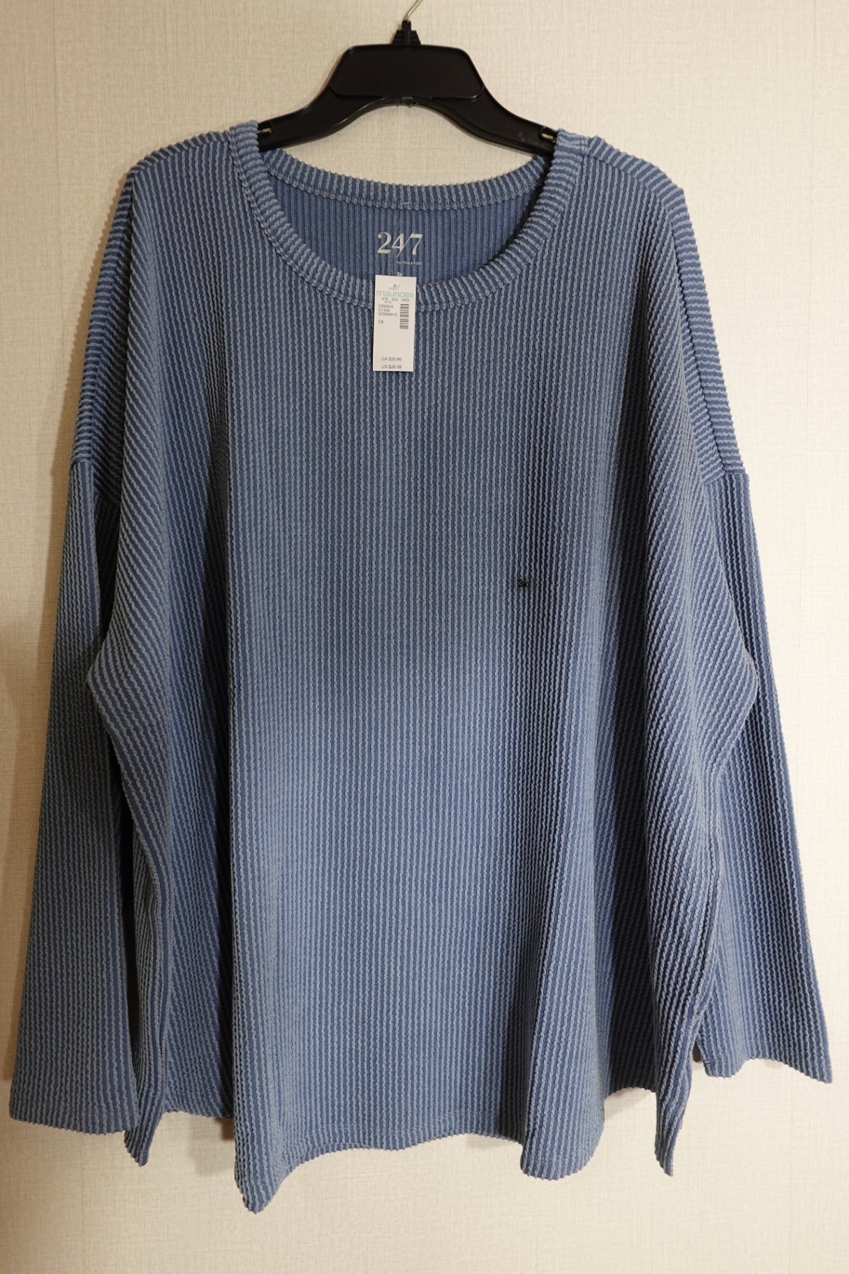 Maurices 24/7, NWT Long Sleeves Top, 3X